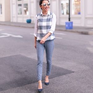 Banana Republic Navy Patterned Sloan Fit Pants